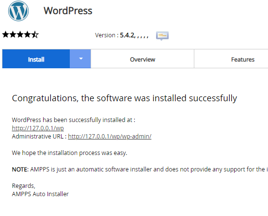 installare facilmente WordPress con AMPPS