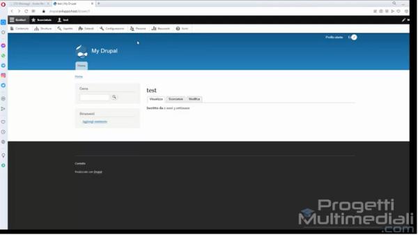 Drupal 9 – il pannello di controllo